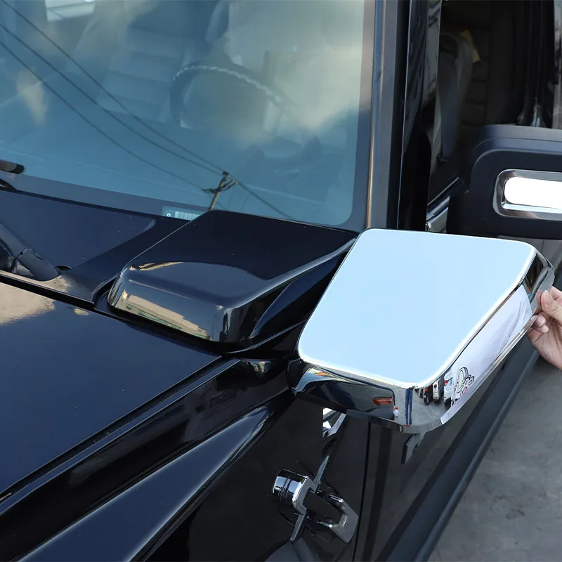 

For Hummer H2 2003-2007 Car Styling ABS Bright Silver/Carbon Fiber Car Hood Side Decorative Cover Stickers Car Accessories