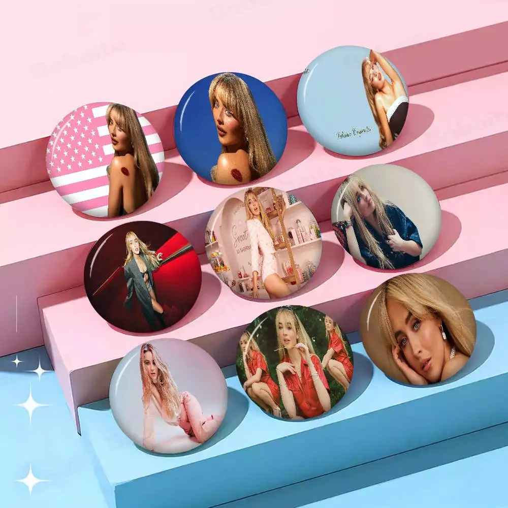 Singer S-Sabrina C-Carpenter Soft Button Pin Bright Printed Icon Gift For Friends Badge Collar Brooch Lapel Pin Metal