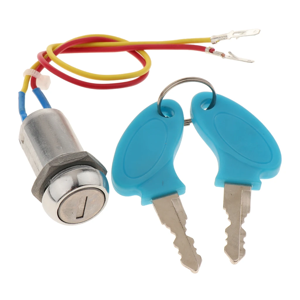 Picture 6: Metal Motorcycle Ignition Switch with Key Durable Door Lock Replacement Fits ATV Scooter Kart Car Easy to Install