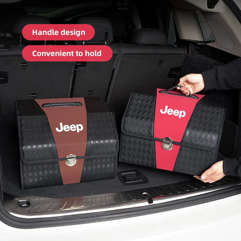 

Car Oxford Cloth Leather Storage Box Car Trunk Sorting Suitcase For Jeep Renegade Compass Grand Cherokee Patriot Liberty