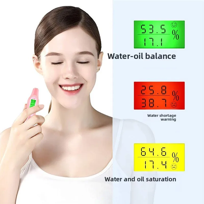 

Skin Tester Pen Battery Powered Portable Skin Analyzer for Moisture Oil Elasticity Check Home Use Facial Care Device