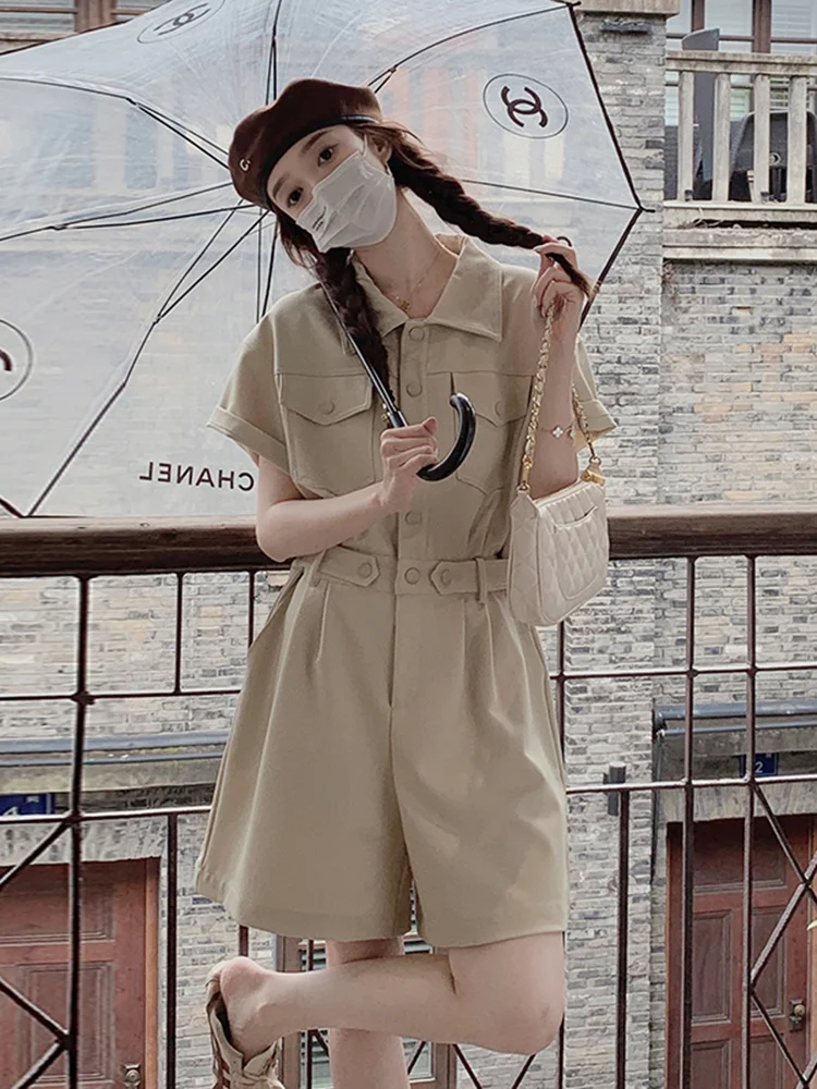 

Slimming Utili Overalls Women's Summer High Waist Wide Leg Jumpsuit orts Set Ele Faionable Online Exclusive