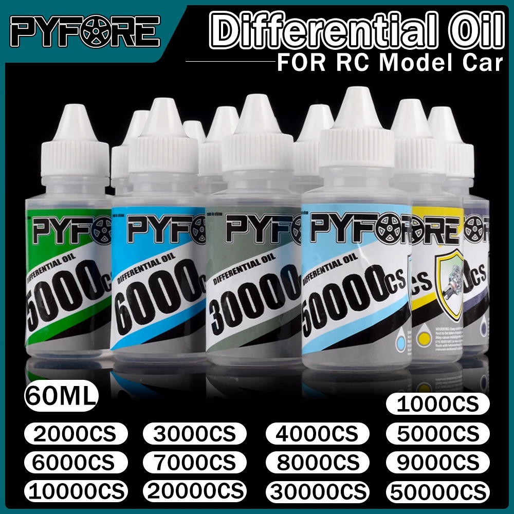 PYFORE Differential Oil 60ml 1000CS 2000CS 3000CS 5000CS 6000CS 8000CS 9000CS 10000CS for RC Model Car Crawler Buggy Truck