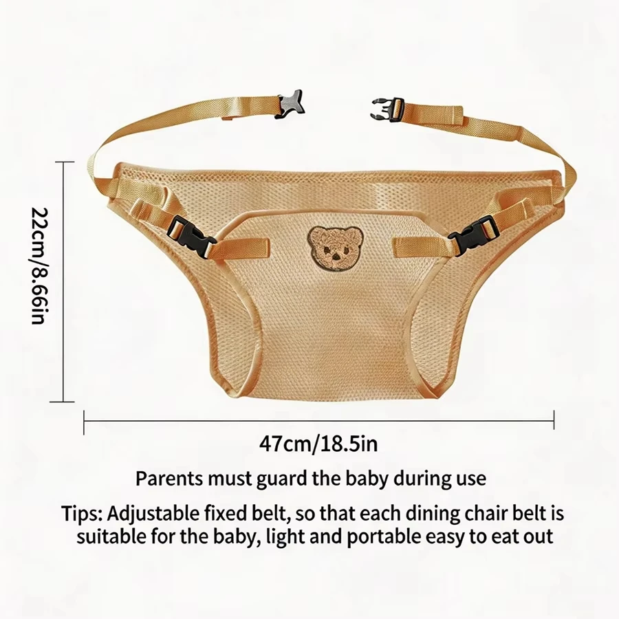 1Pc New Portable Baby High Chair Strap, Baby High Chair Safety Belt - Universal Fixed Protective Strap - Baby Eating Strap