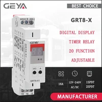 GEYA pantalla Digital relé temporizador multifunción 16A AC DC 12V 24V 220V 230V relé de retardo de tiempo