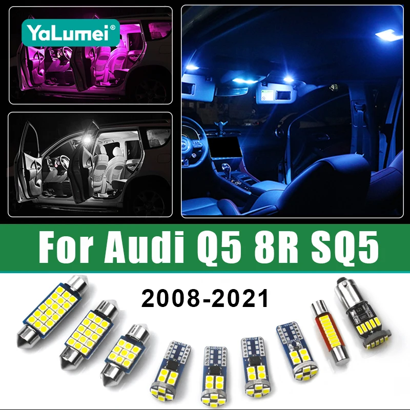 

For Audi Q5 8R SQ5 2008~ 2015 2016 2017 2018 2019 2020 2021 14pcs Car LED Bulbs Interior Reading Lamps Trunk Light Accessories