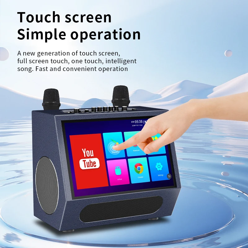 14 بوصة كلمات Rgb Active Party شاشة تعمل باللمس 32Gb أندرويد مشغل موسيقى ميكروفونات ذكية الكل في واحد نظام الكاريوكي الغناء مجموعة المتكلم #2