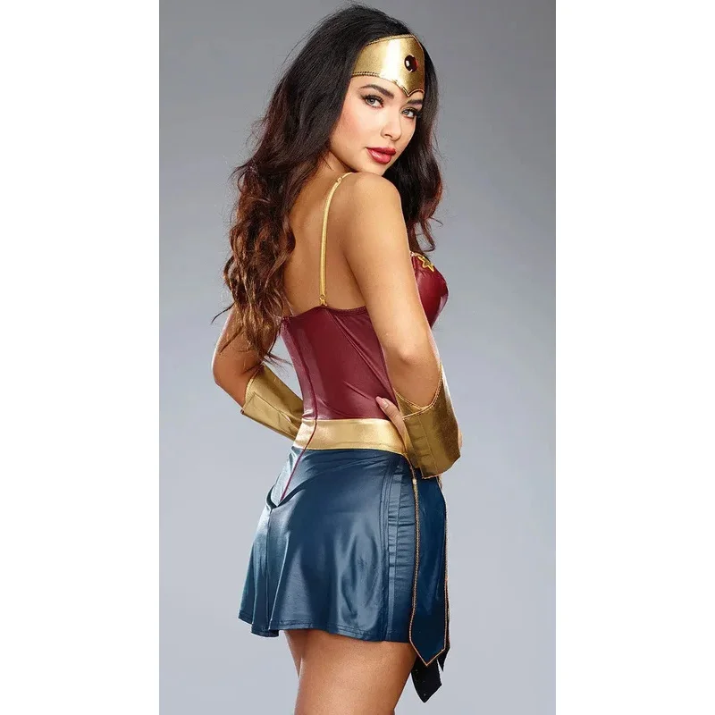 

HAni 2025 Halloween Stage Performance Role Playing Superheroine Superwoman Outfit Movies Cosplay Justice Wonder League Wome ☆★ww