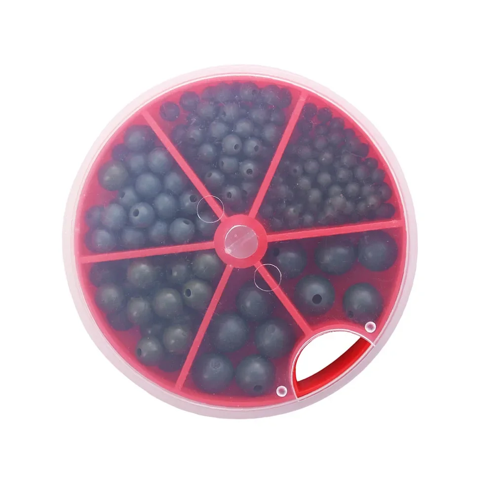 

180-Piece Carp Fishing Beads - Soft PE Bait Beads Compatible with For European Carp Rig Setup - 6.6x6.6x1.57cm