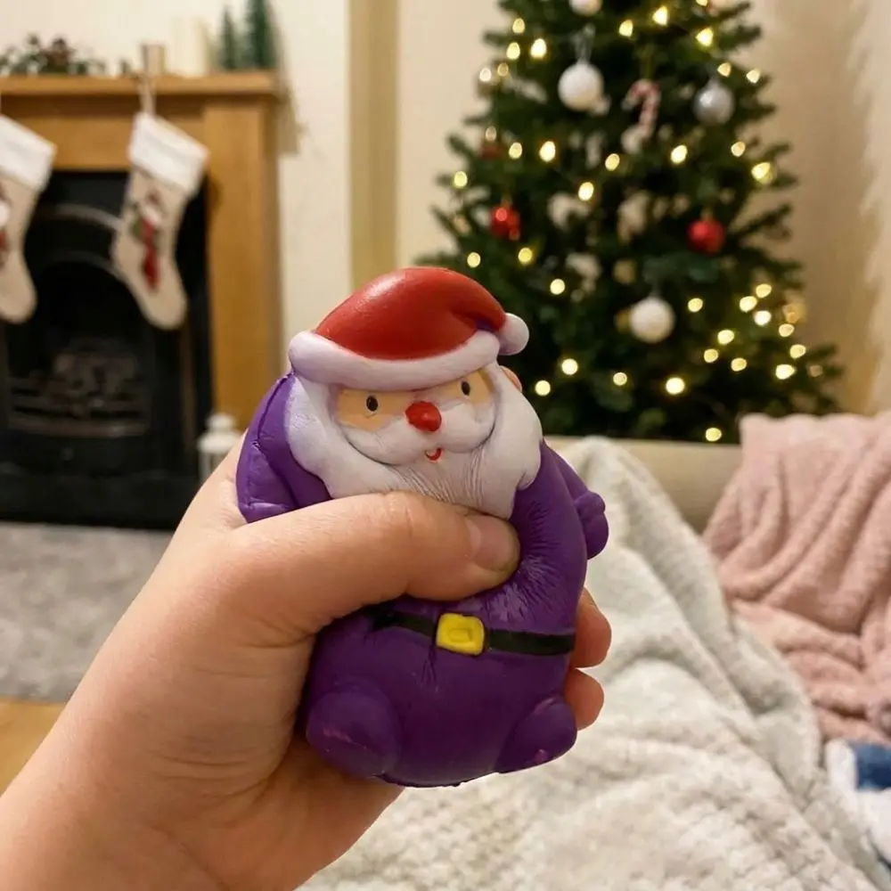 Cute Santa Slow Rising Squishy Slow Rebound Soft Pinch Fidget Stress Snowflake Outfit Sensory Santa Claus Squishy