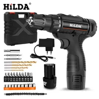 HILDA Electric Drill 12V Cordless Drill Electric Screwdriver Mini Wireless Power Household Multi-function 2 Speed Power Tools