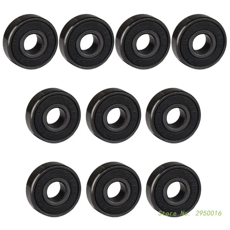 10Piece Skate Bearings 608RS ABEC-11 Ball Bearing Carbon Steel High Speed Bearings 8X22X7mm for Longboard Inline Skates