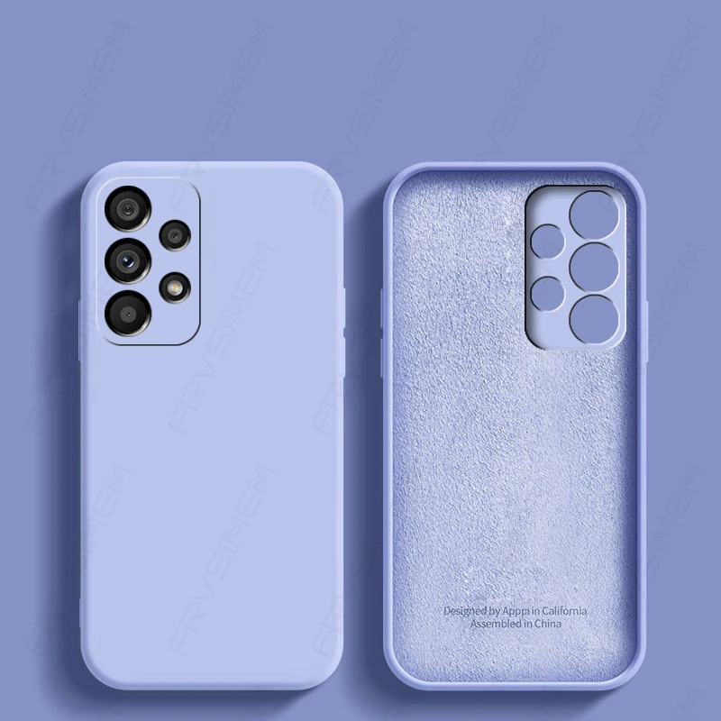 Luxury Original Liquid Silicone Soft Cover For Samsung Galaxy A12 A22 A32 A52 A13 4G A35 A54 A14 A33
