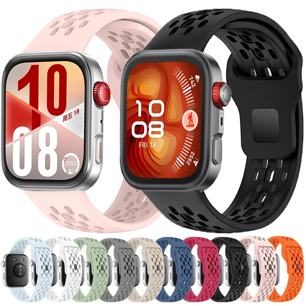 Silikonarmband für Huawei Watch Fit 4 3, Sport, atmungsaktives Armband, Ersatzarmband für Huawei Watch Fit 4 Pro, Zubehör