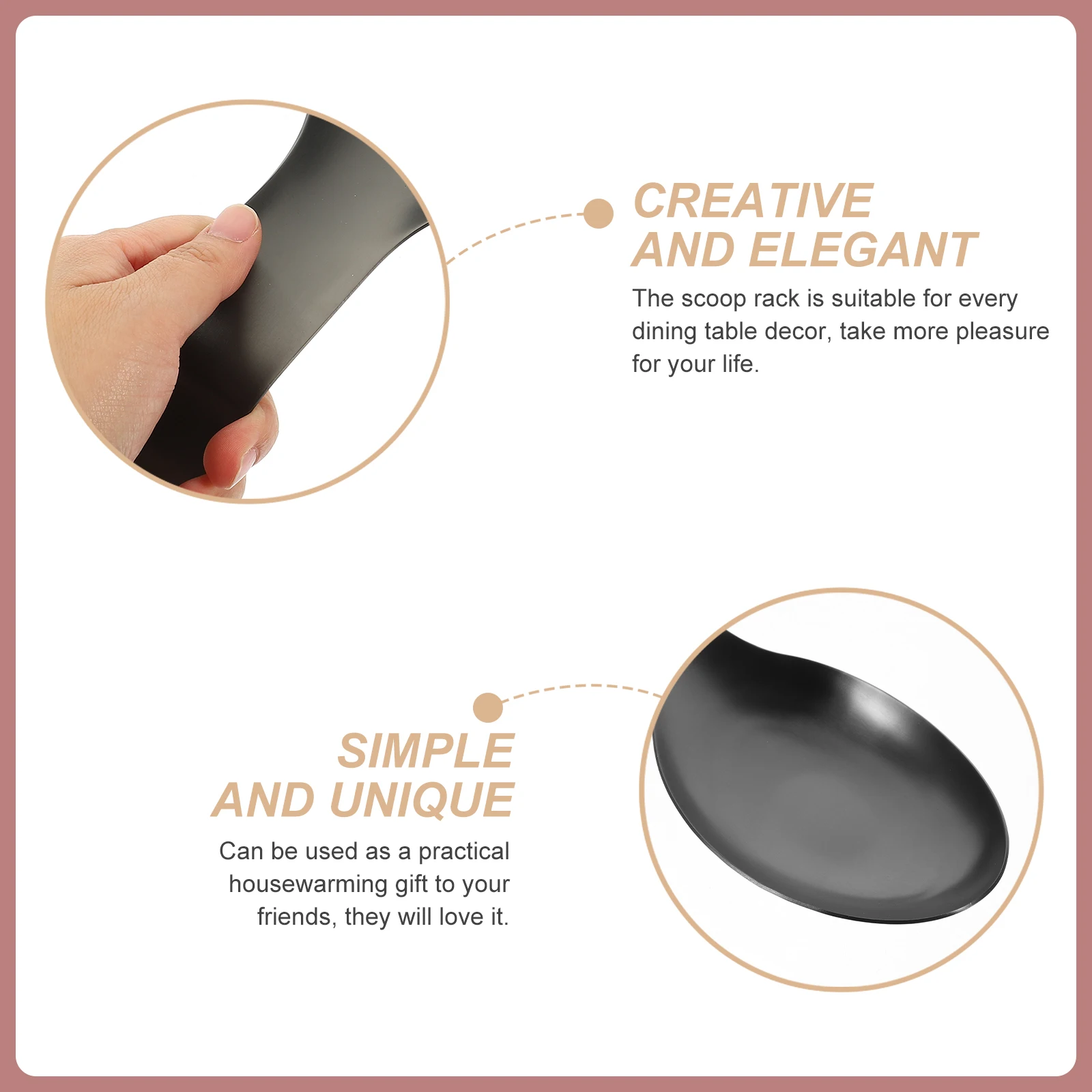 

Elegant Stainless Steel Spoon Rest Wear Resistant Chopsticks Spoons Utensils Holder Home Hotel Restaurant Use