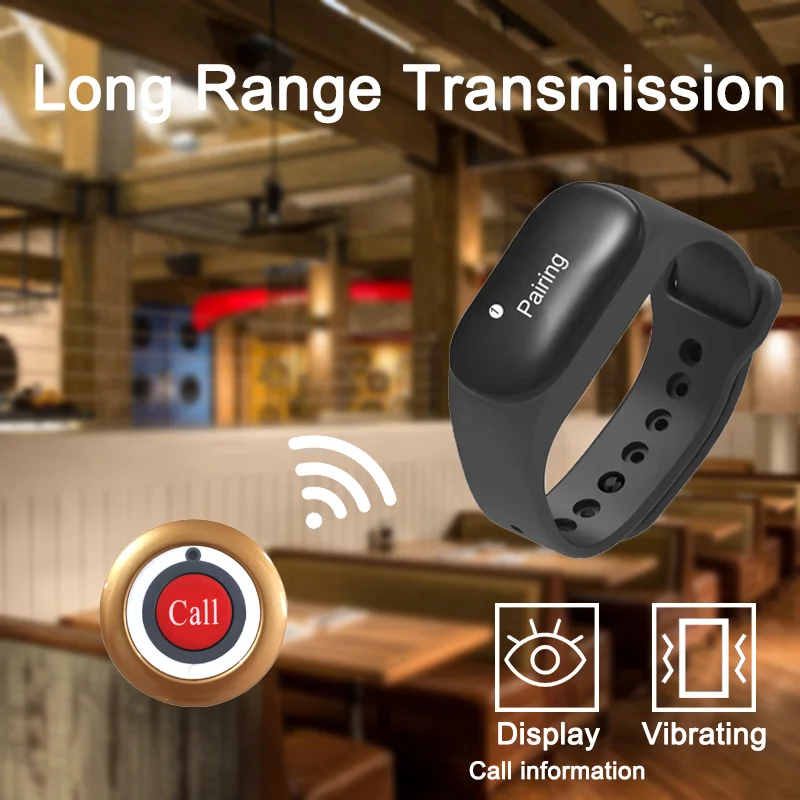 JT Watches Receiver 2/3 Watch+10/15/20 Call Buttons Wireless Waiter Calling System Restaurant Watch Pager For Cafe Bar Clinic