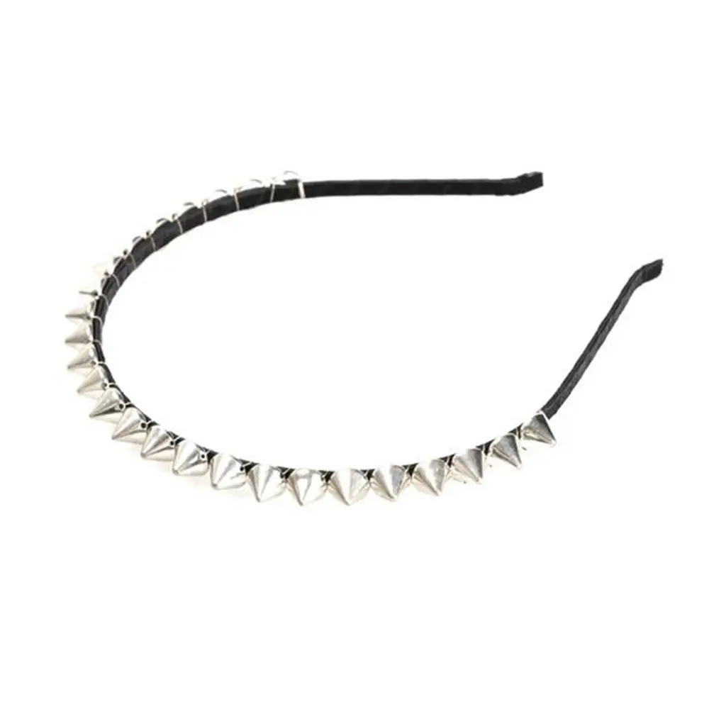 Punk Chic Captivating Spike Women Rock Party Gift Metal Studded Hair Clips Hair Band Rivets Headband