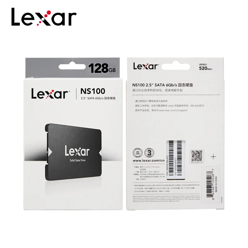 Original SATA III 2.5'' SSD Internal Solid State Drive for Laptop Desktop Lexar Hard Drive Max 550M/s Hard Disk 128GB 256GB 512G