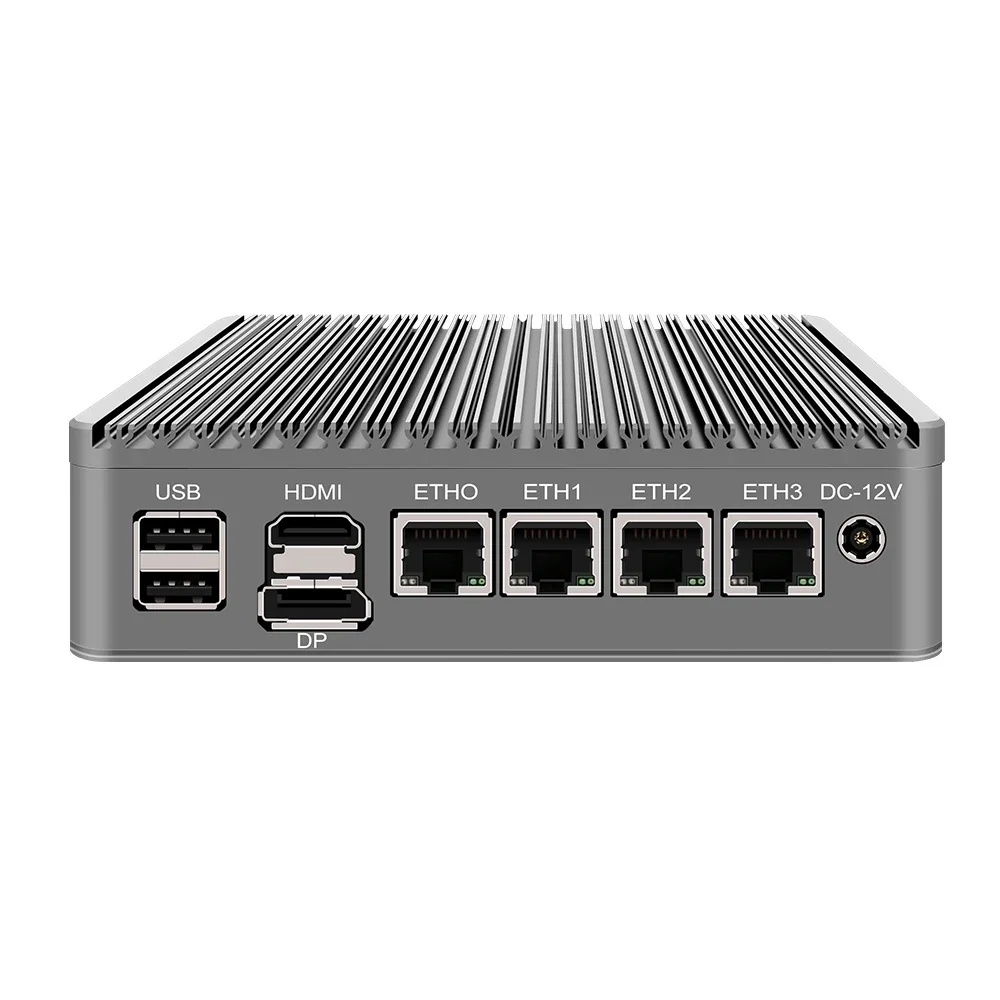 Mini PC senza ventola 4 Intel i226-V 2.5Gb LAN N6005 N5105 2 * NVMe TPM2.0 Switch Router morbido Server VPN ESXI Robusto apparecchio firewall