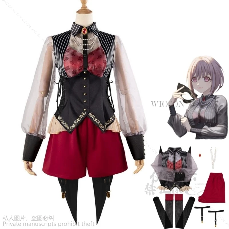 Anime BanG Dream! Nyamu Yutenji Amoris Cosplay Costume Ave Mujica Swallowtail Uniform Evening Dress Woman Sexy Carnival Lolita