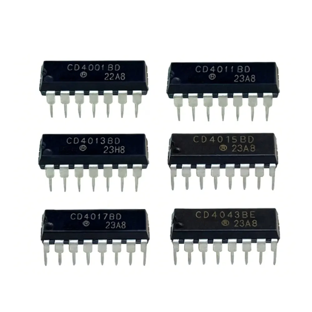 10PCS CD4001BE/4011/4012/4013/4015/4016/4017/4043/4046/4049/4069/4027/4081/40110/4075/4051/4033/4035/40106/4052/4511/4518/4528BD