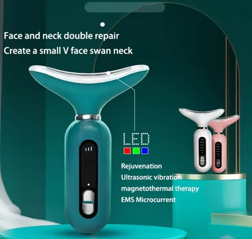 

Wholesale Skin Care Ultrasonic Vibration Electric Anti Aging Wrinkle Facial Neck Liftig Massager V Face Beauty Device Tool