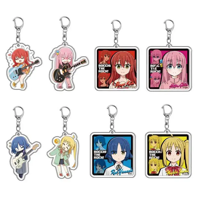 

20PC/Lot BOCCHI THE ROCK Cosplay Keychain Accessories Anime Key Chains Pendant Cartoon Badge llaveros keyring For Friends Gifts