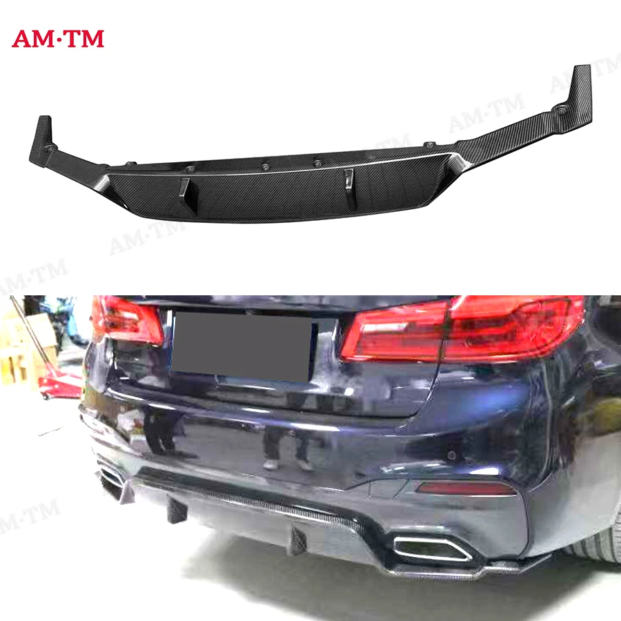 For BMW 5 Series G30 G38 2017-2020 Carbon Fiber Back lip Car Rear Bumper Diffuser Rear Splitters Spoiler Auto parts body kit
