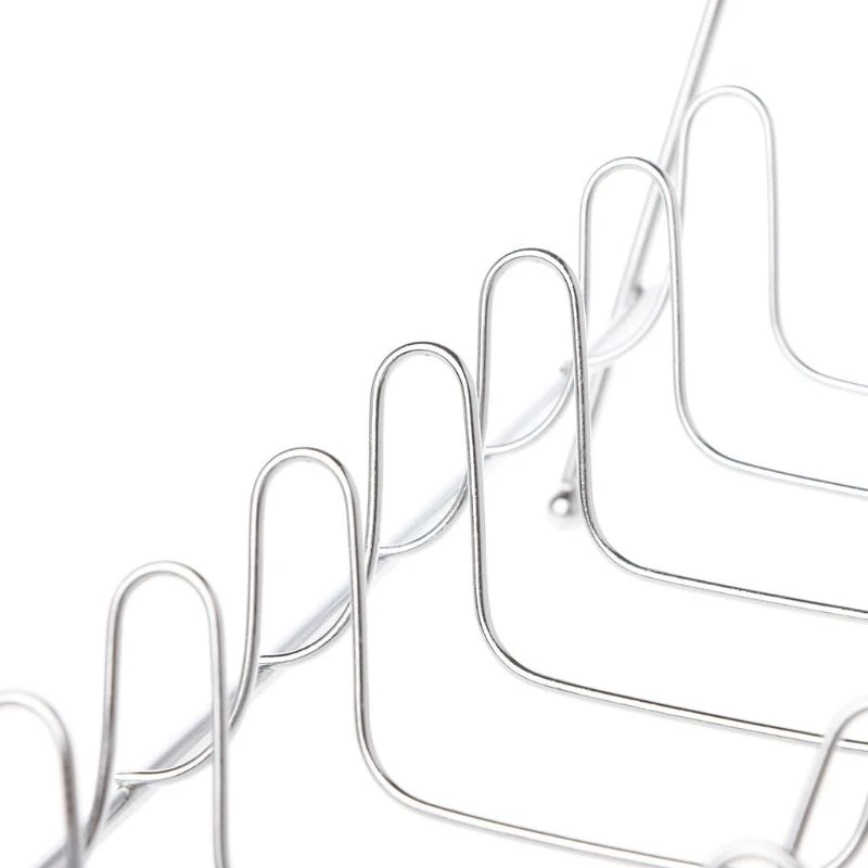 Plate 8 Slots Chrome Plated Dish Racks Countertop Drying Stand N84C
