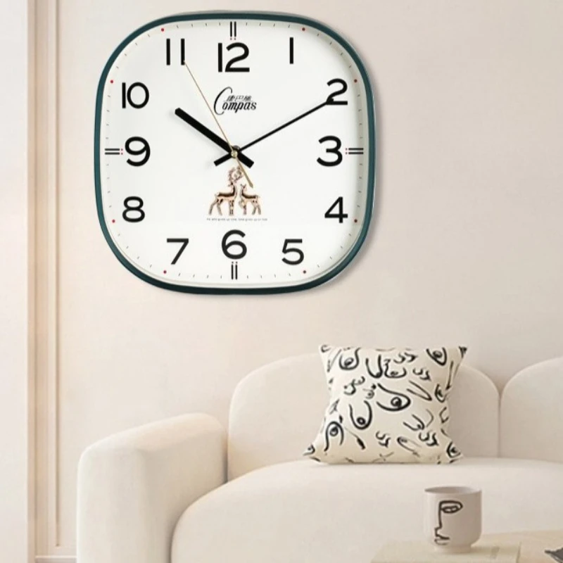 

Бесшумные настенные часы, современные настенные часы квадратной формы, скандинавские роскошные простые подвесные часы, эстетические украшения для спальни, аксессуары