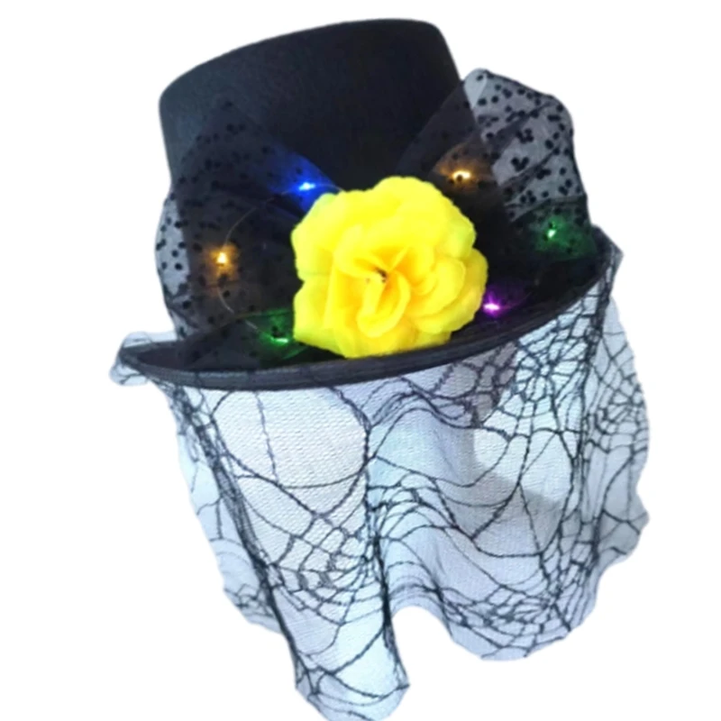 LED Jazzs Hat Flashing Club Hat Glowing Light Hat Fashionable Performances Hat