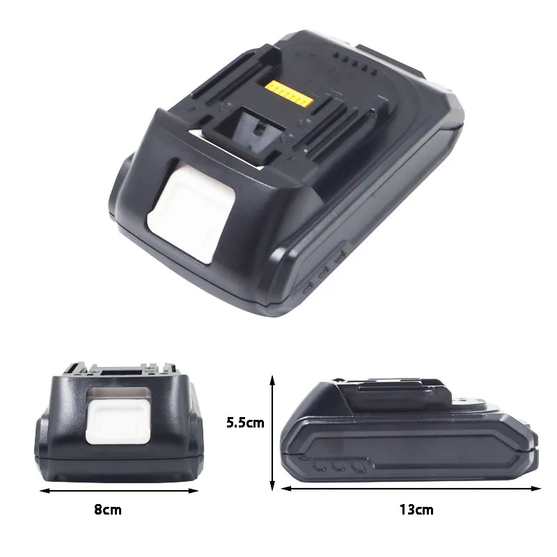 Imagem -03 - Li-ion Bateria Case Carregamento Proteção Circuit Board Pcb Led Indicador Label Box Makita 18v 3.0ah 5x21700