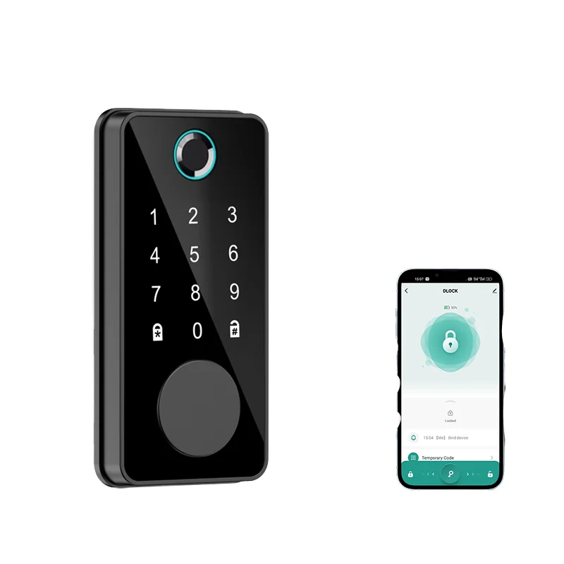 

Factory Price Outdoor Waterproof RFID Keyless Tuya Smart Door Lock Wifi Fingerprint Rim Lock