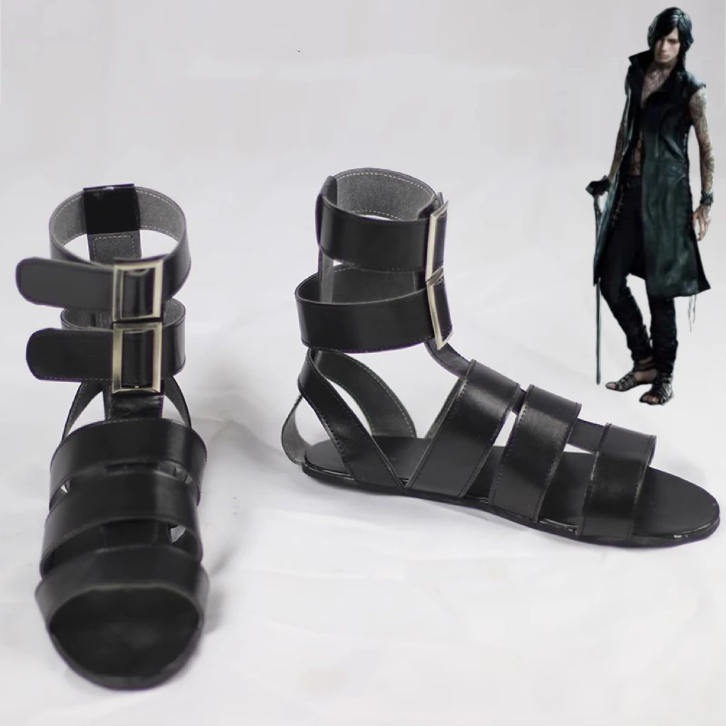 

Cry DMC 5 V Cosplay Shoes Costume Shoes Handmade Faux Leather Sandals