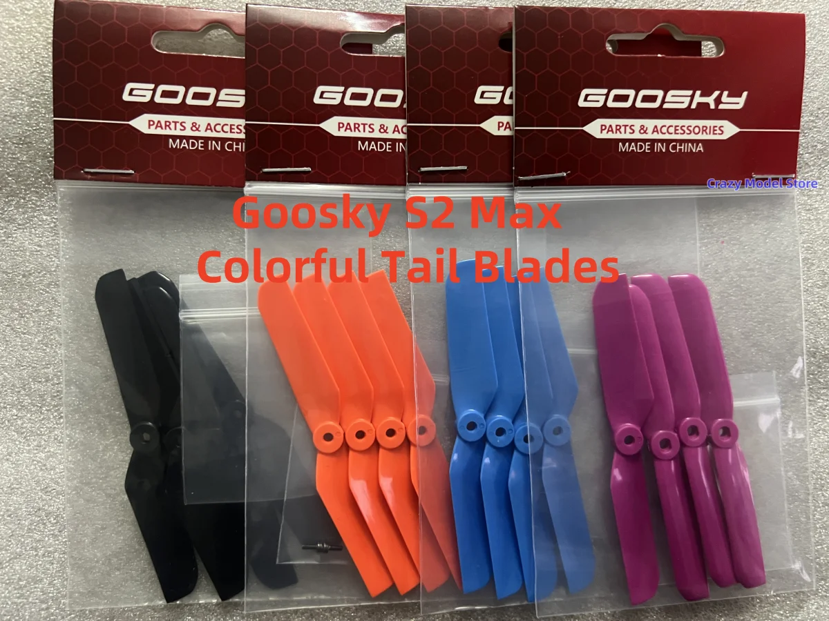 In Stock Goosky LEGEND S2 Max Helicopter Parts Colorful Tail Blades