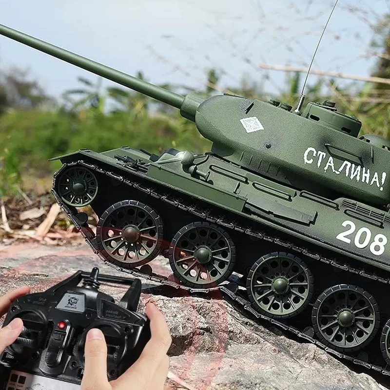 Henglong 1 16 7 0 Version Rc Tank T34 Medium Model Crawler Vehicle Remote Control Battle Shoot Toy