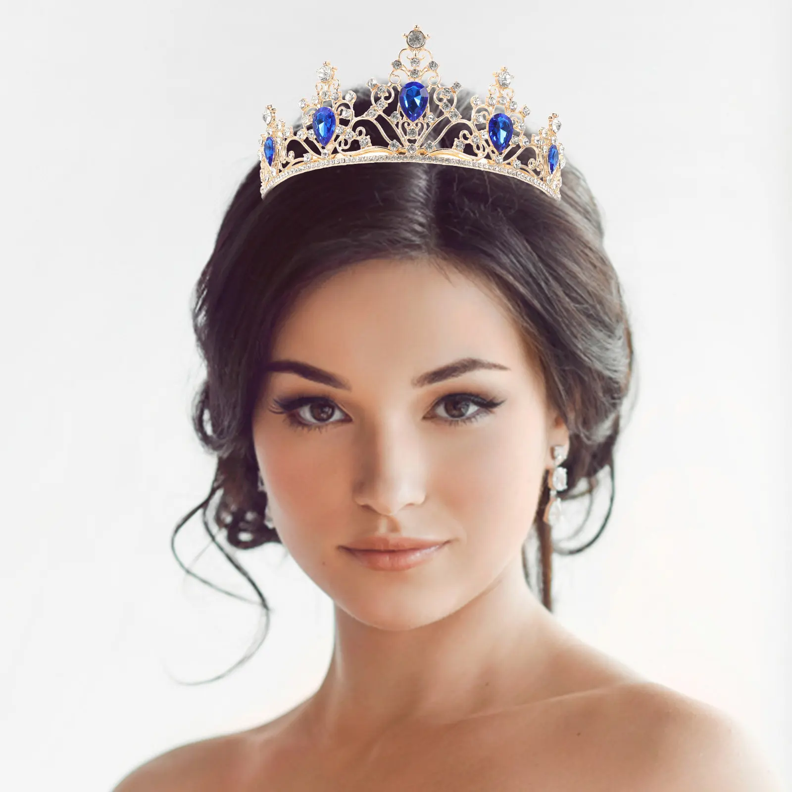 

Очаровательная винтажная свадебная тиара для женщин, сверкающий хрустальный головной убор, элегантный аксессуар для волос для невесты, подружек невесты, банкета