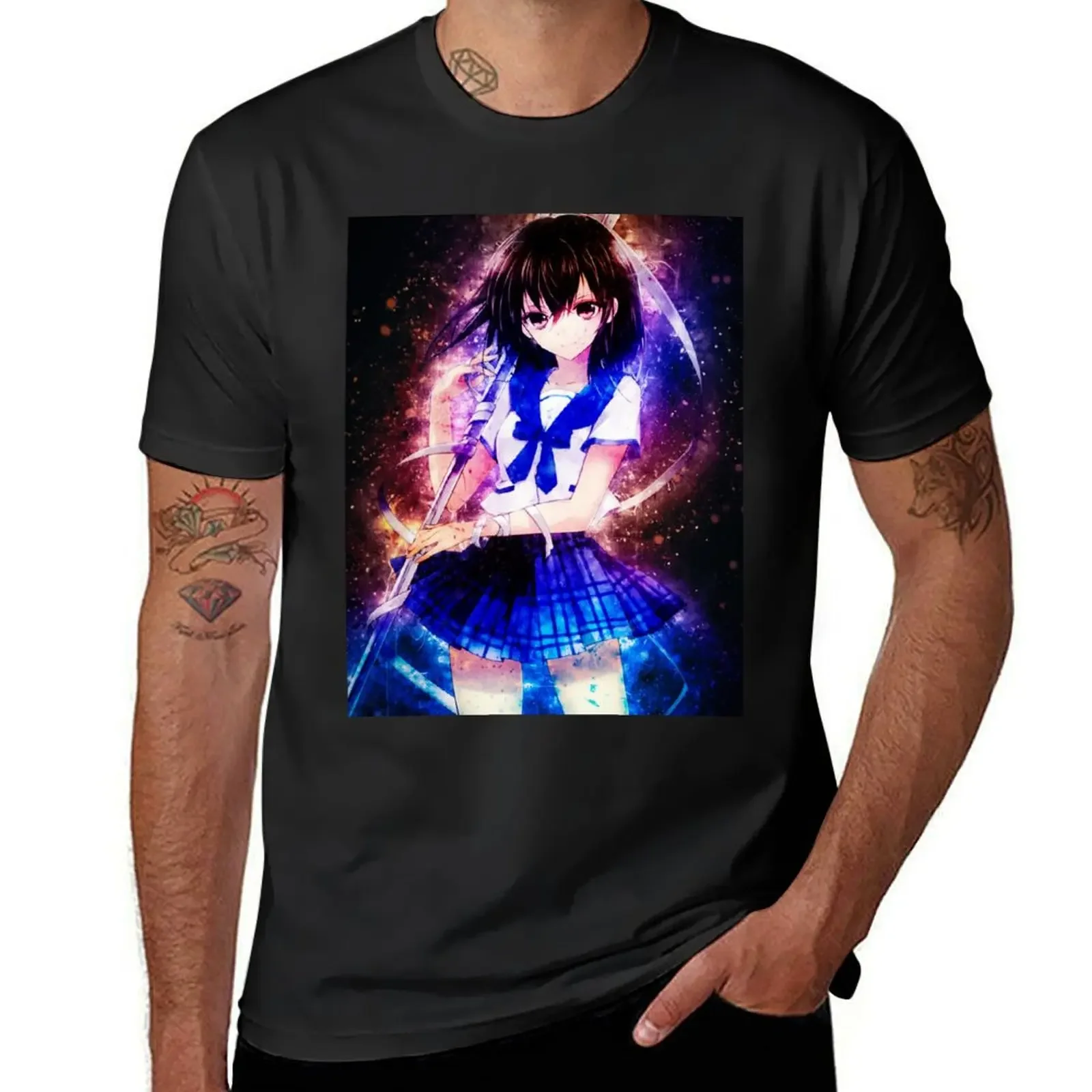 Yukina Himeragi Strike the Blood T-Shirt plain basketball graphic tees summer tops mens t shirts casual stylish