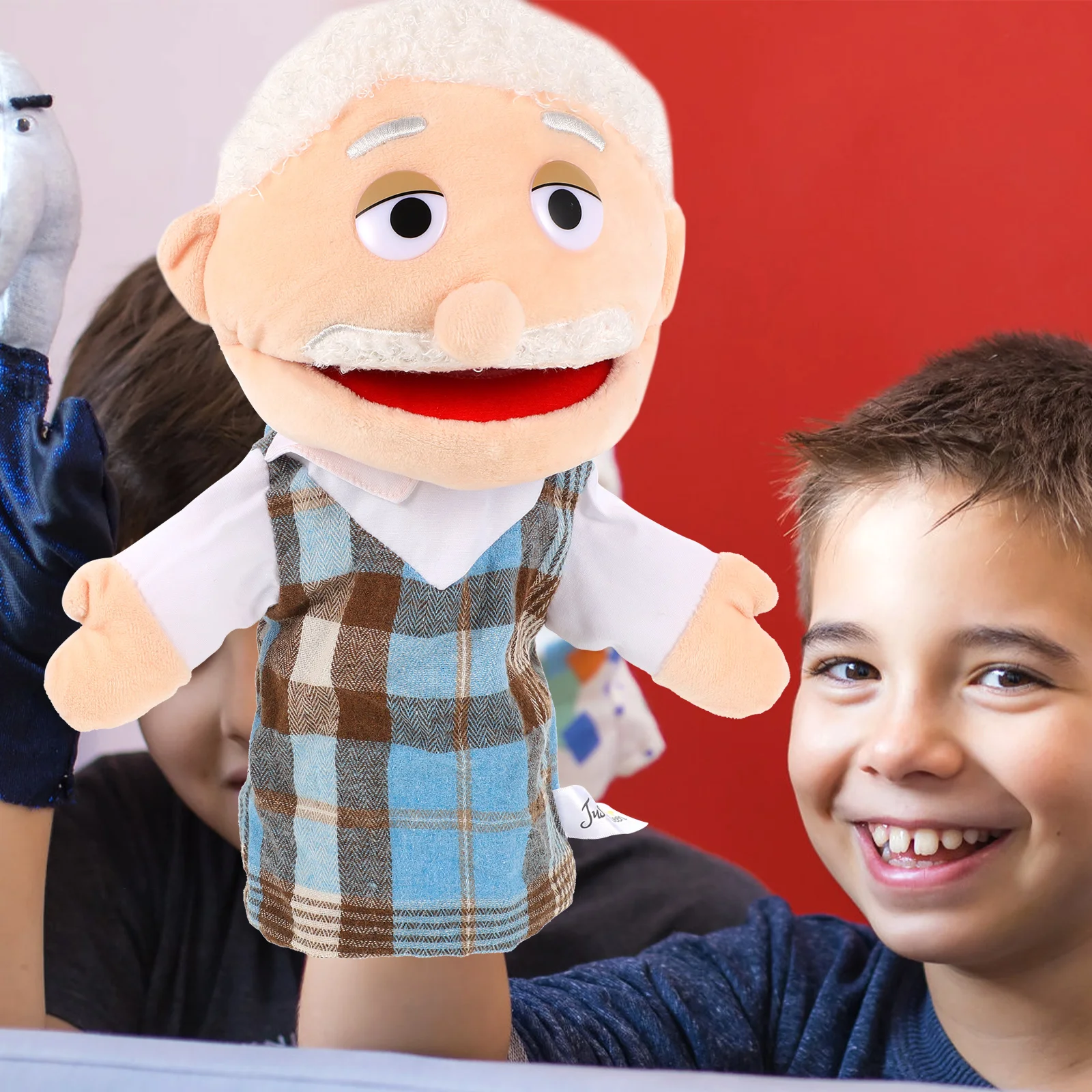 Personaje marioneta de mano figura decorativa niños educativos DIY para niños marionetas adultos contar