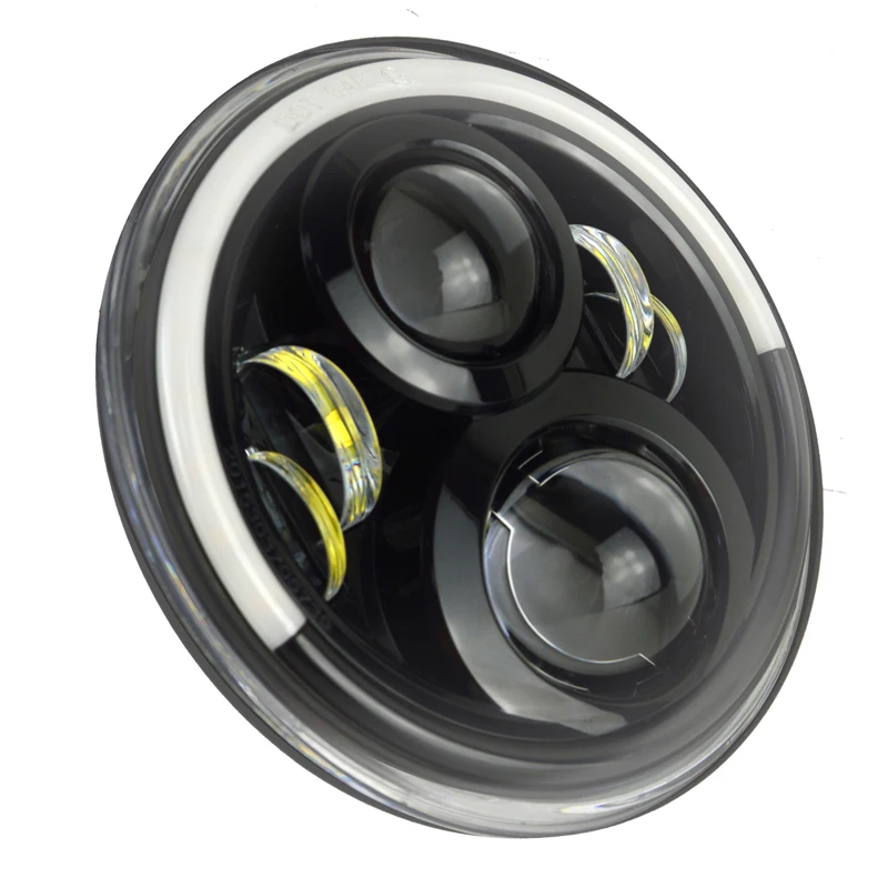 SXMA J225 7"LED Head Lamps Round Headlamp for Jeep for Wrangler JK2007-2017 LED Headlights Light with Ring 1pair, 50W 10-30V DC