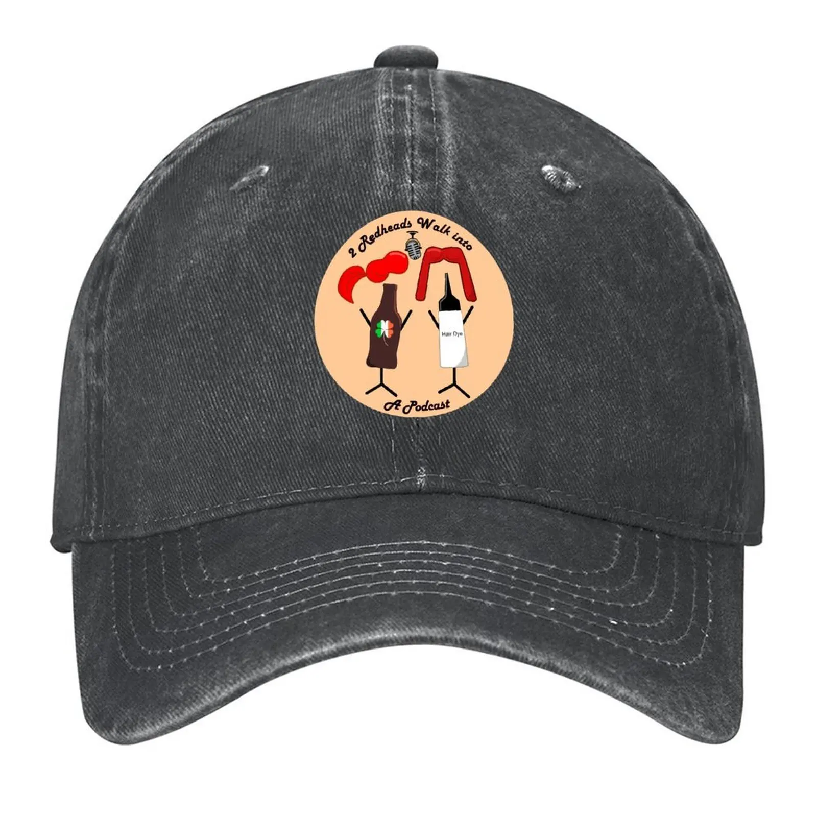 

2 Redheads Podcast Logo Baseball Cap Sunhat Golf Wear Rave Snapback Cap Luxury Woman Men's