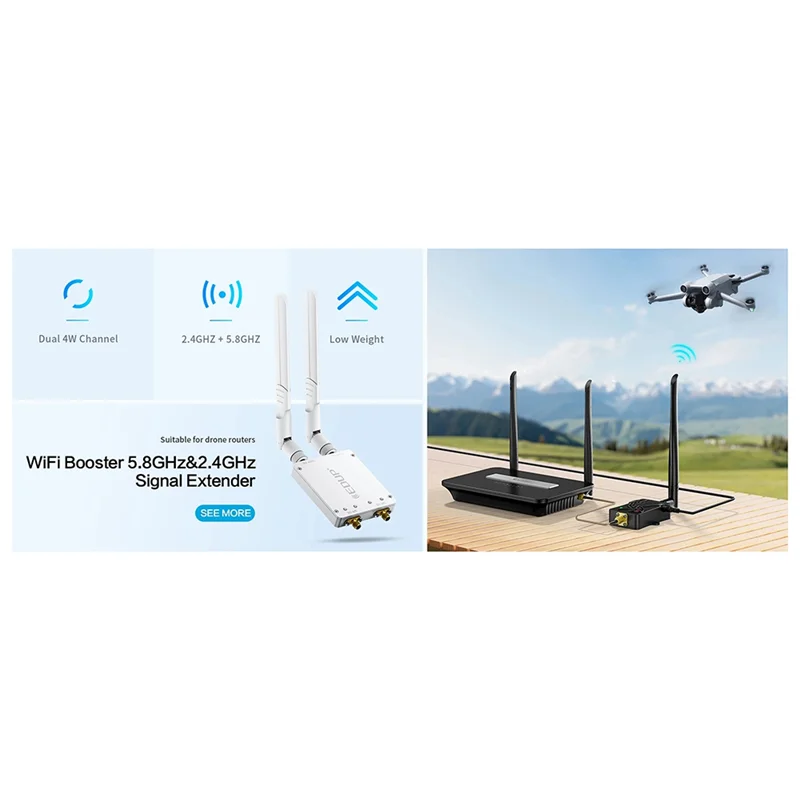 ELEC-Drone Wi-Fi повторитель двунаправленный усилитель 5,8G полный усилитель Wi-Fi прием передатчик беспроводной удлинитель с двойным усилением