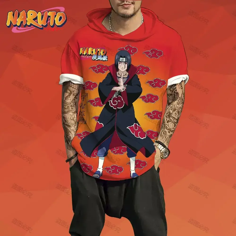 

Hooded Shirt Y2k Men's Naruto Ninja T-shirt Short Sleeve 2022 Oversized Streetwear High Quality Clothing Harajuku Style 3XL New