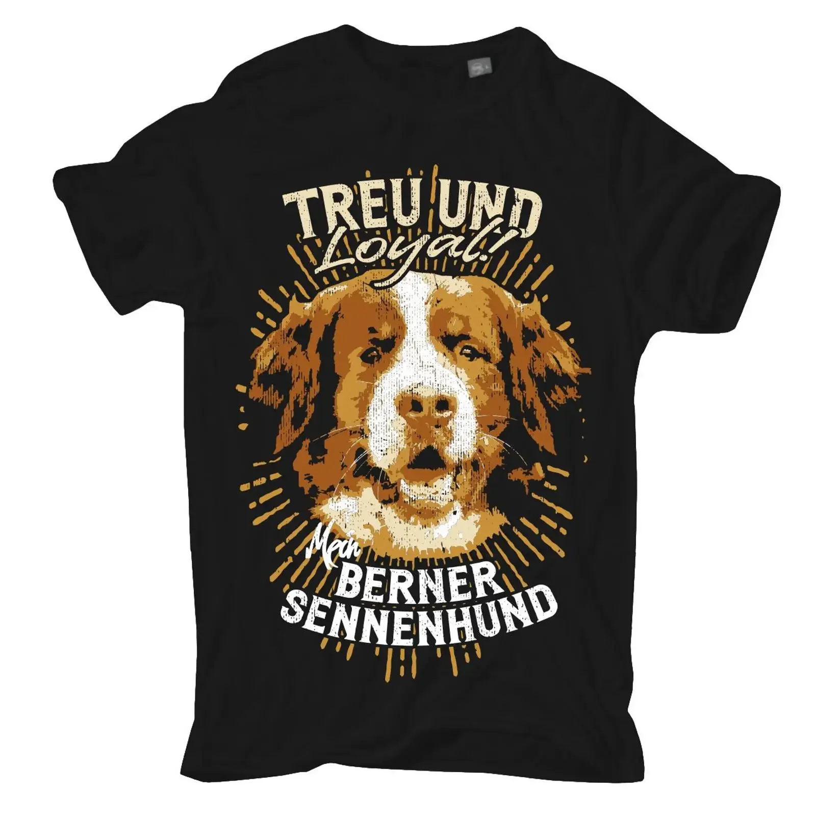 T Shirt Berner Sennenhund Treu und Loyal hund hunde dog dogs haustier zucht welp vintage Washed Comfortable Casual graphic