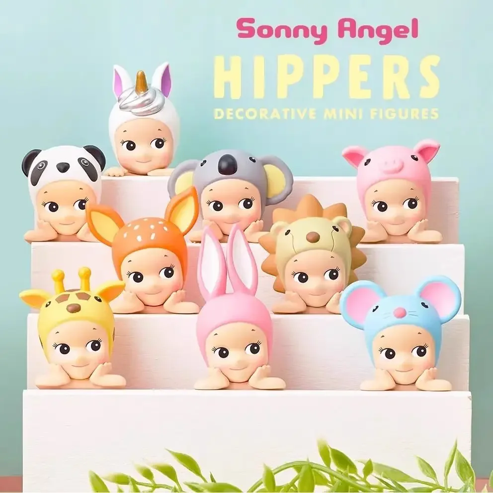 Sonny Angel Hipper กล่องตาบอดของเล่นชุดสัตว์ตัวเลขการกระทําเครื่องประดับตุ๊กตาแฟนเด็กคริสต์มาสของขวัญสาวตกแต่ง