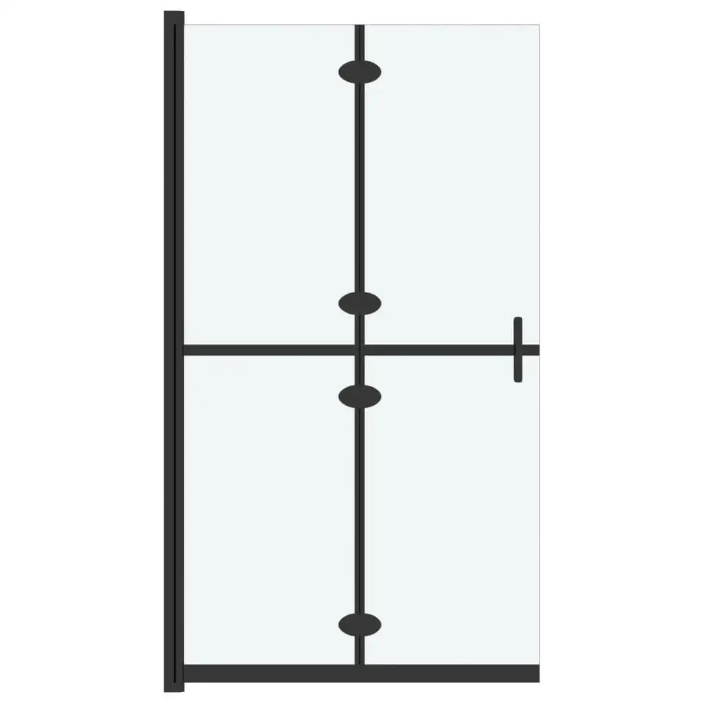 Foldable Walk-In Shower Wall, 43.3x74.8 inches, Frosted ESG Glass - Space-Saving Design