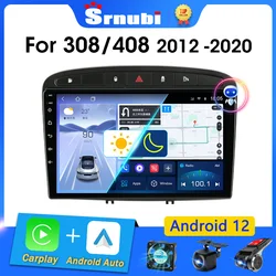 Srnubi-Autoradio Android 12, Carplay, Stéréo, GPS, DVD, Lecteur de Limitation, 2 Din, KIT 408, 2012-2020, KIT 308, 2007-2015