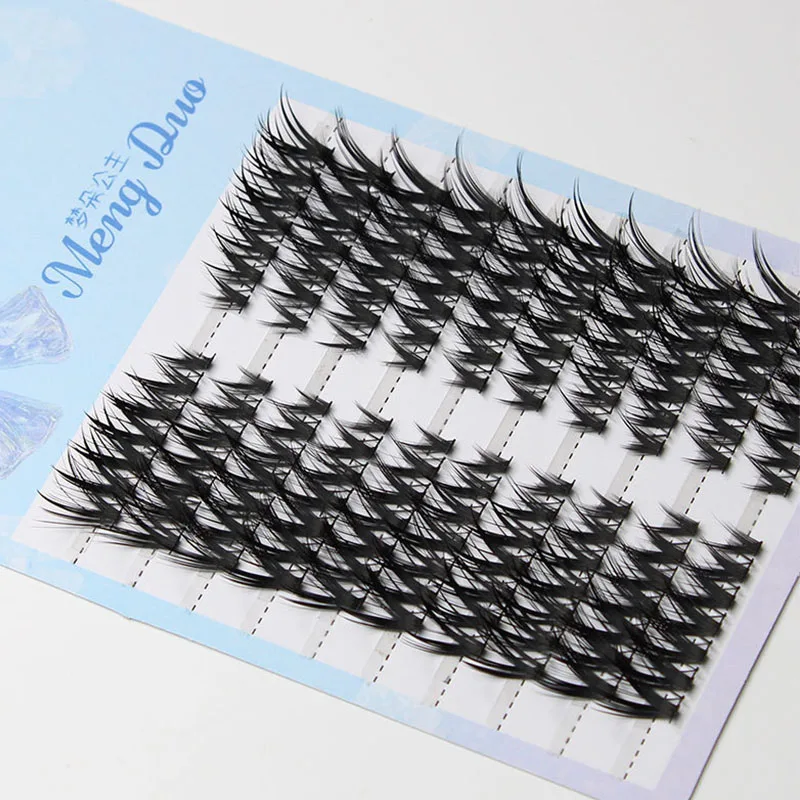 V-Shaped Comic False Eyelashes Light European American Sweetheart Eyelash Novice Beginner Single Cluster Grafting Eyelash Makeup