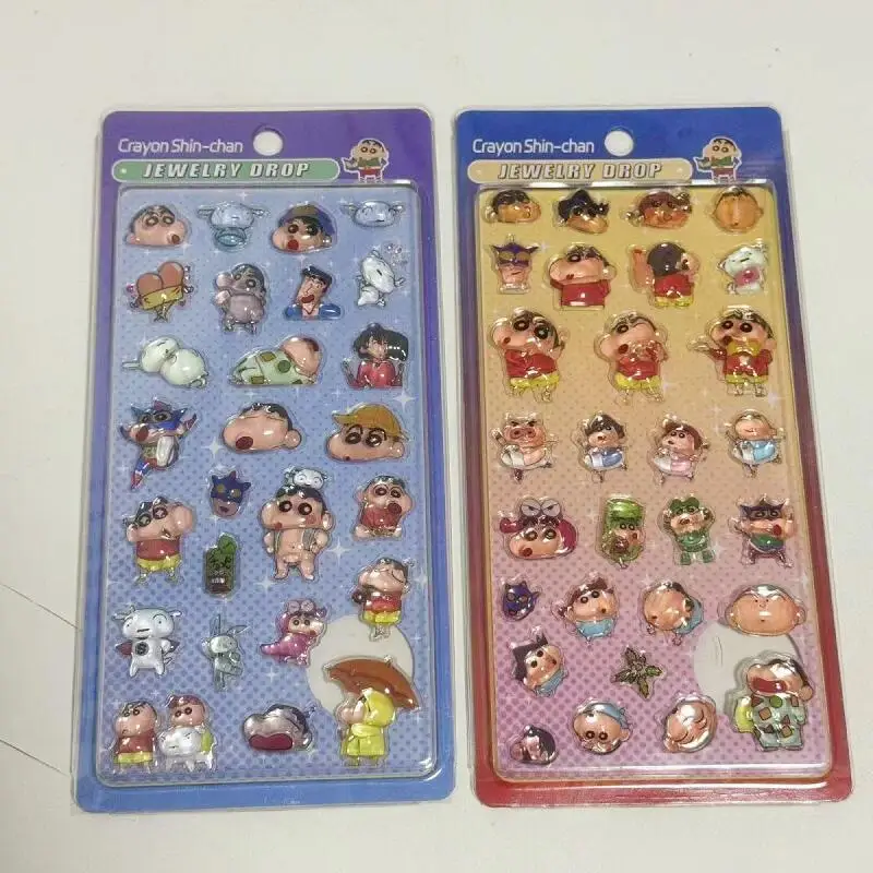 

New Cartoon 3D Relief Stickers Crayon Shin-Chan 3D Color Sticker Toy Anime Peripheral Decoration Diy Account Gifts for Boy girls