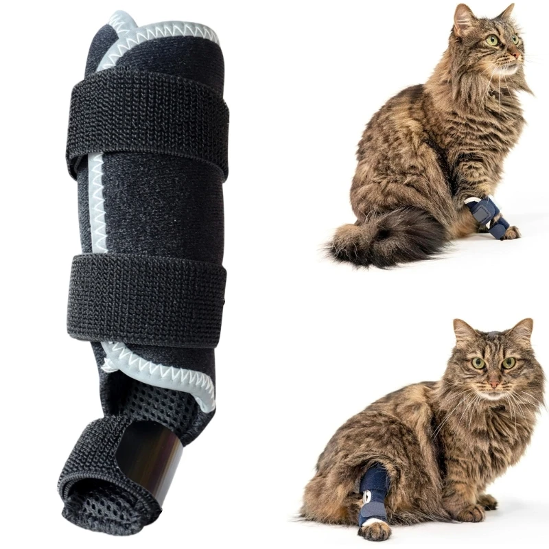 Pet Cats Front Limb Wrap Support,Secure Inner Hold and Cushioned Sleeve for Settled Indoor Rest Time and Routine Wear